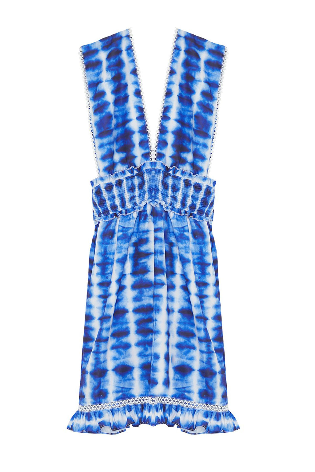 Soyut Desenli Mini Dokuma F?rf?rl? Plaj Elbisesi TBESS24EL00126 - Trendyolmilla фото 8