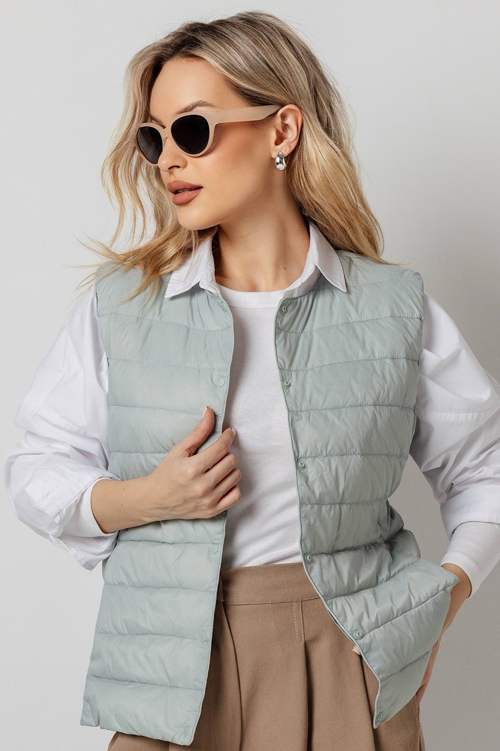 Жилет женский 2204/02/Светло-зеленый - Rise фото 2