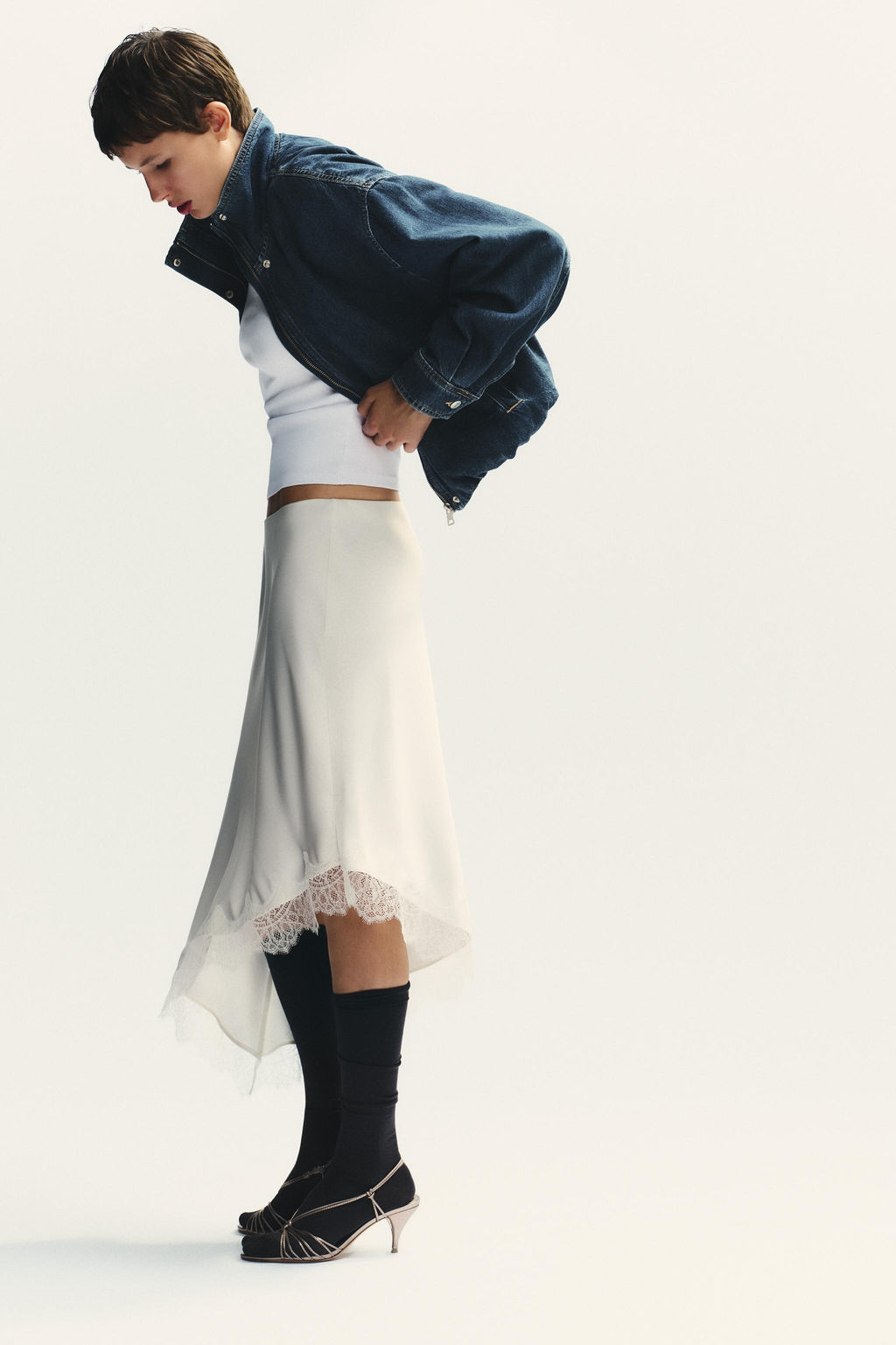 SATIN LACE SKIRT - Zara фото 13