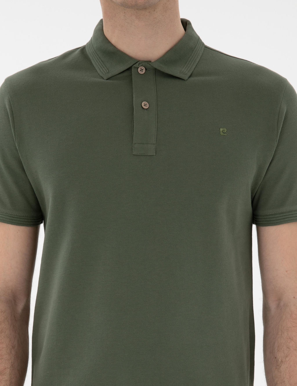 Haki Slim Fit K_vr_lmaz Polo Yaka Basic Ti__rt - Pierre cardin фото 13