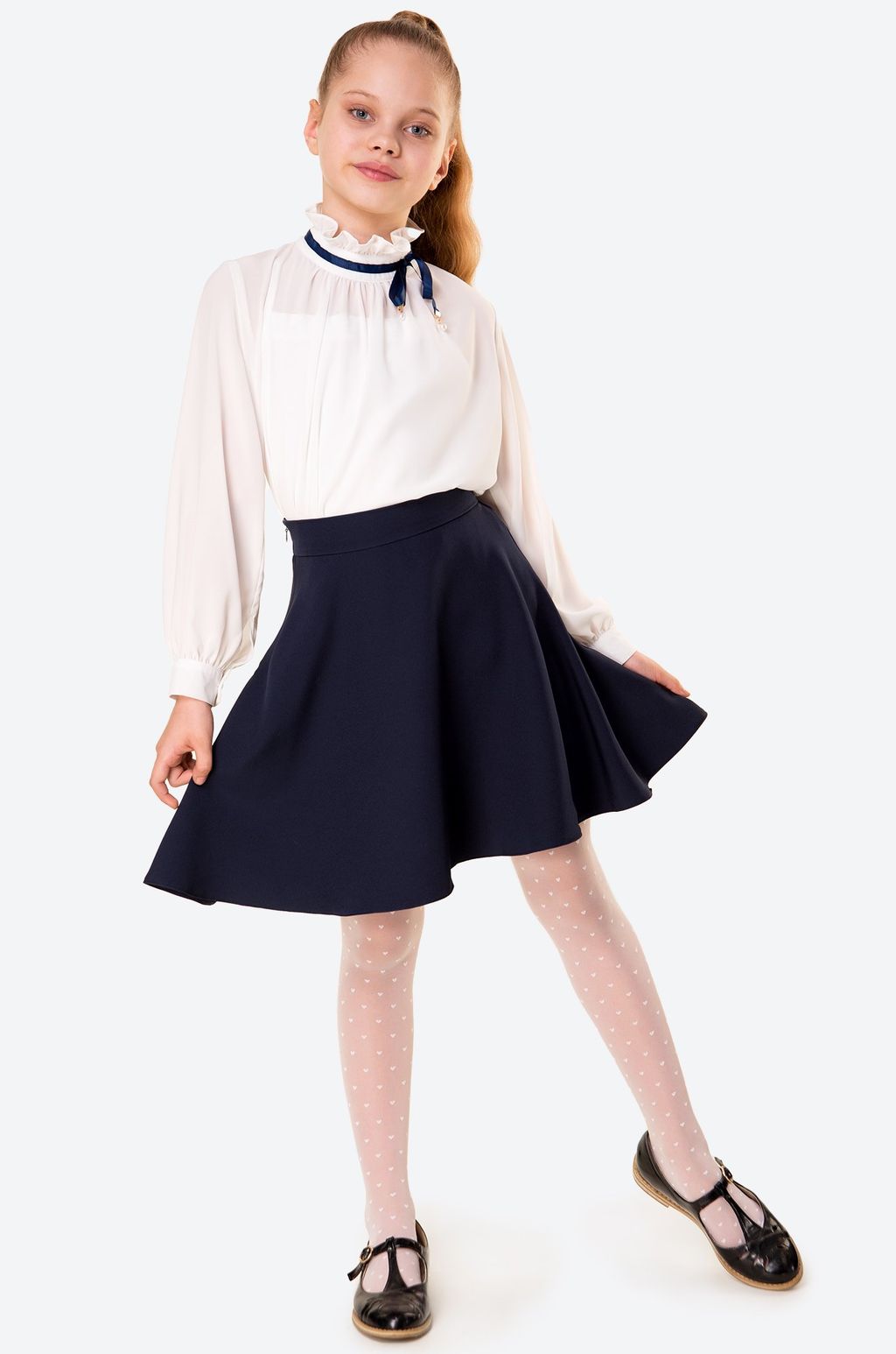 Юбка солнце для девочки школьная Happy Fox  фото 12