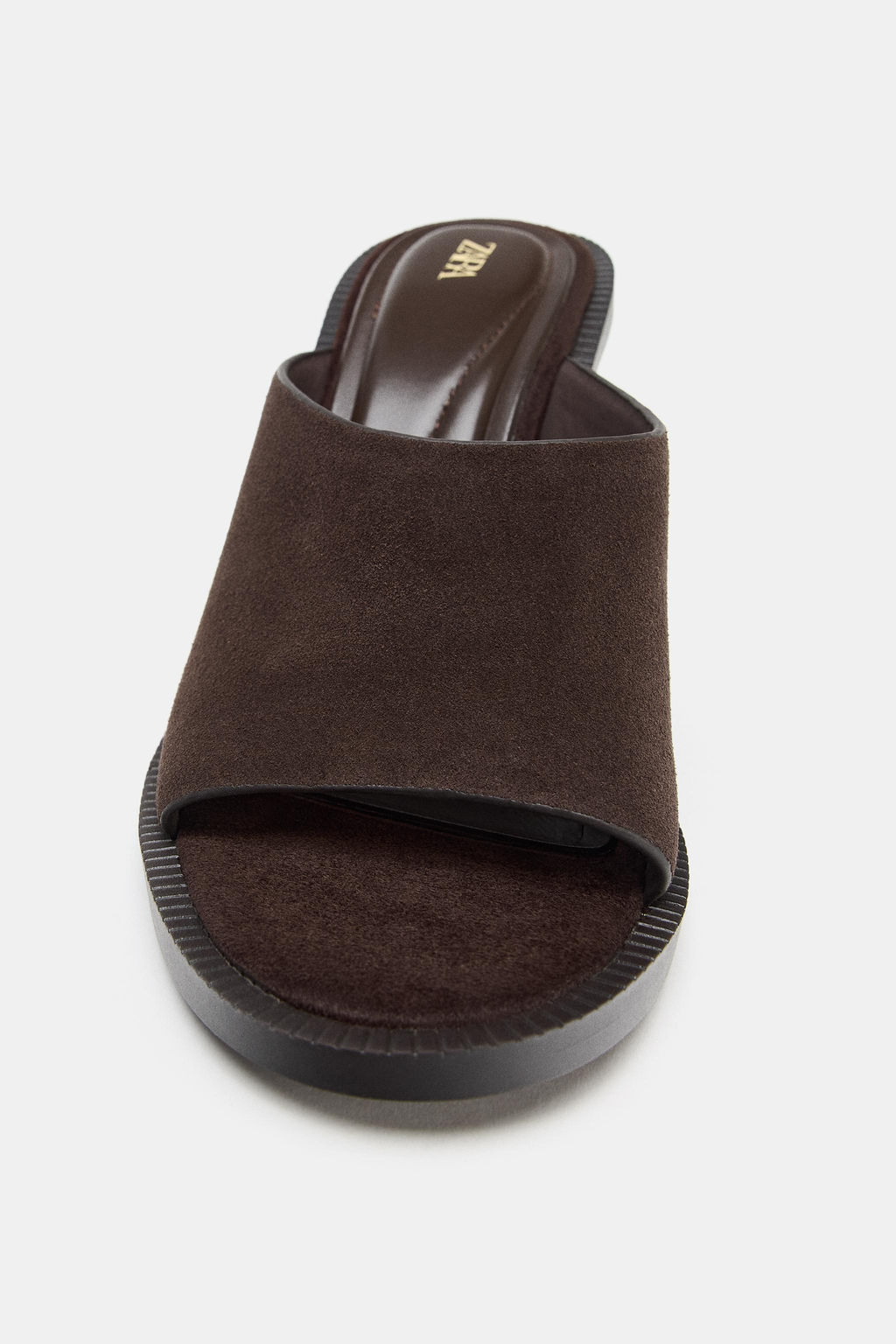 SANDALIA PIEL TAC?N ANCHO / Marr?n - Zara фото 5