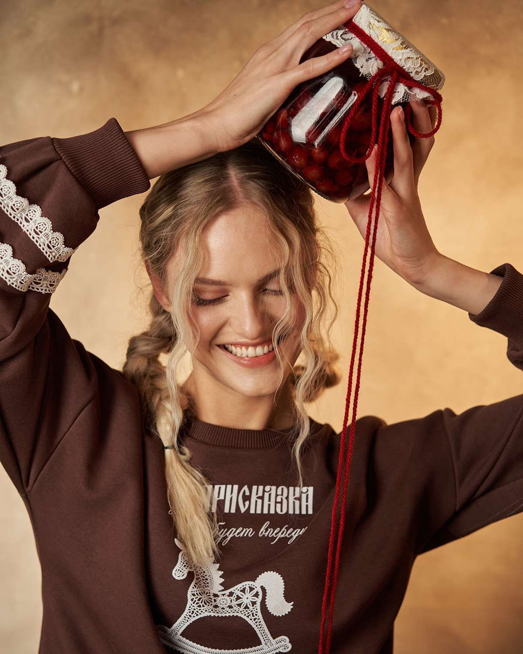 Свитшот с кружевом Присказка 95% хлопок, 5% лайкра - Sahar art lab фото 6