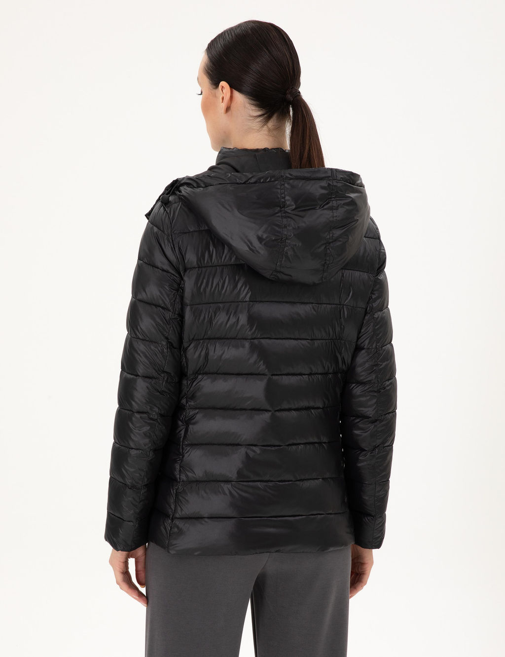 Siyah Kap__onlu Kapitone Mont - Pierre cardin фото 5