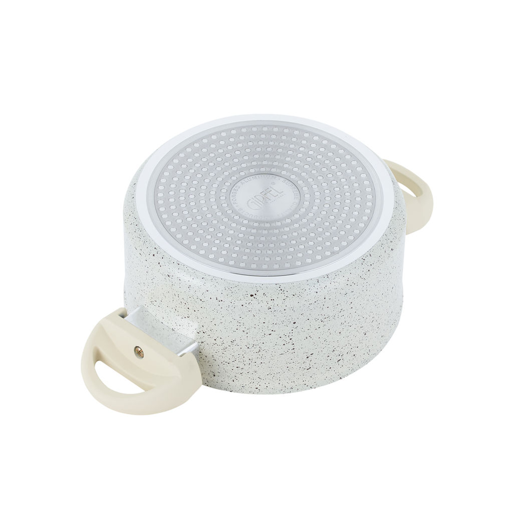 0432 GIPFEL Кастрюля SONRIZO 20см/3л из кованого алюминия со стеклянной крышкой, с индукционным дном, с 3-слойным антипригарным мраморным покрытием Excilon Marble. Толщина: 2,0/4,0мм  фото 4