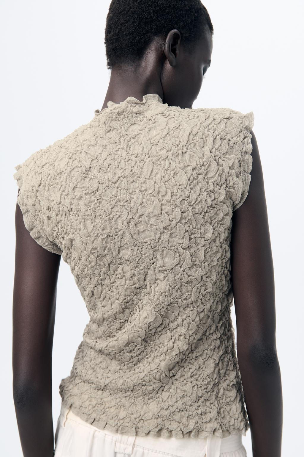 CREASED-EFFECT KNIT TOP - Zara фото 6