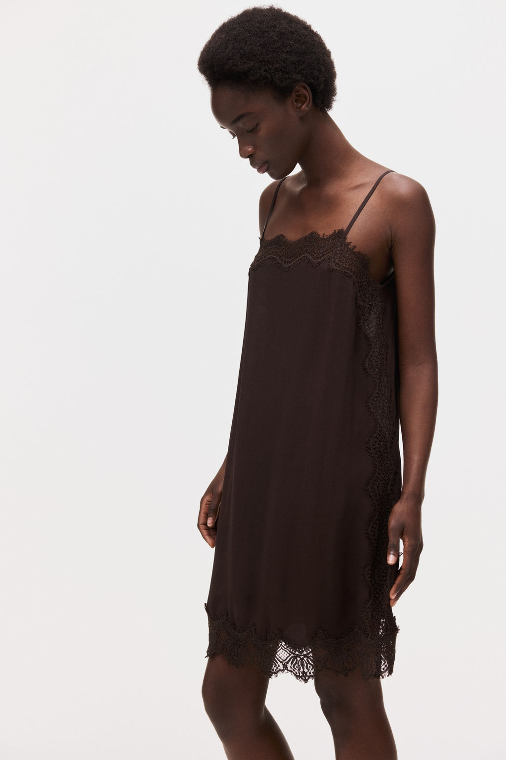 Vestido de viscosa con ribetes de encaje - H&m фото 2