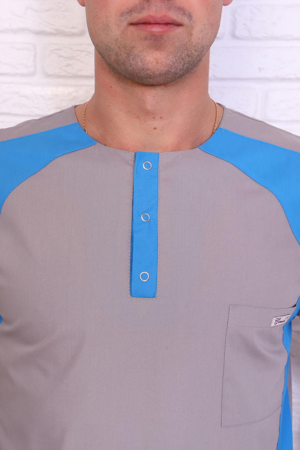 Костюм мужской 239 ТС. Цвет:серый и васильковый - Стильб фото 3