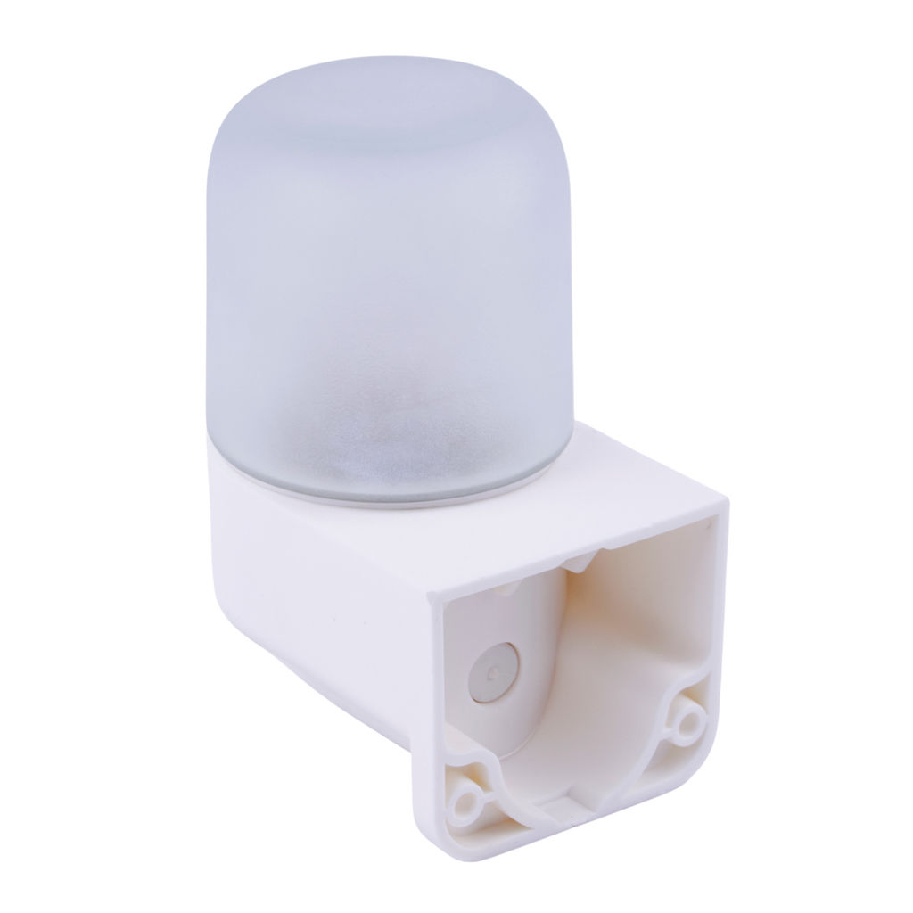 UWL-K03R 60W/E27 IP65 WHITE Светильник влагозащищенный под лампу Е27, угловой, для бань и саун, до +125С. Цвет корпуса белый. ТМ Uniel