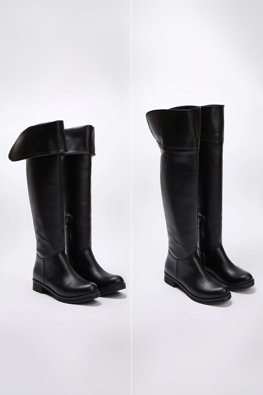 Siyah Duz Topuklu Cift Kullan?ml? Kad?n Diz Ustu Cizme TAKAW26CZ00033 - Trendyolmilla фото 5