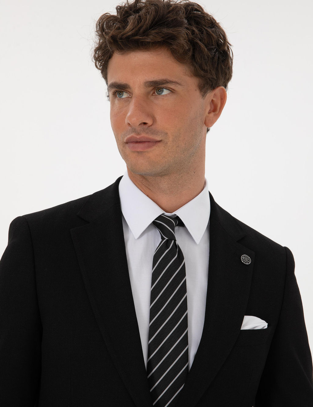 Siyah Ex. Slim Fit Tak_m Elbise