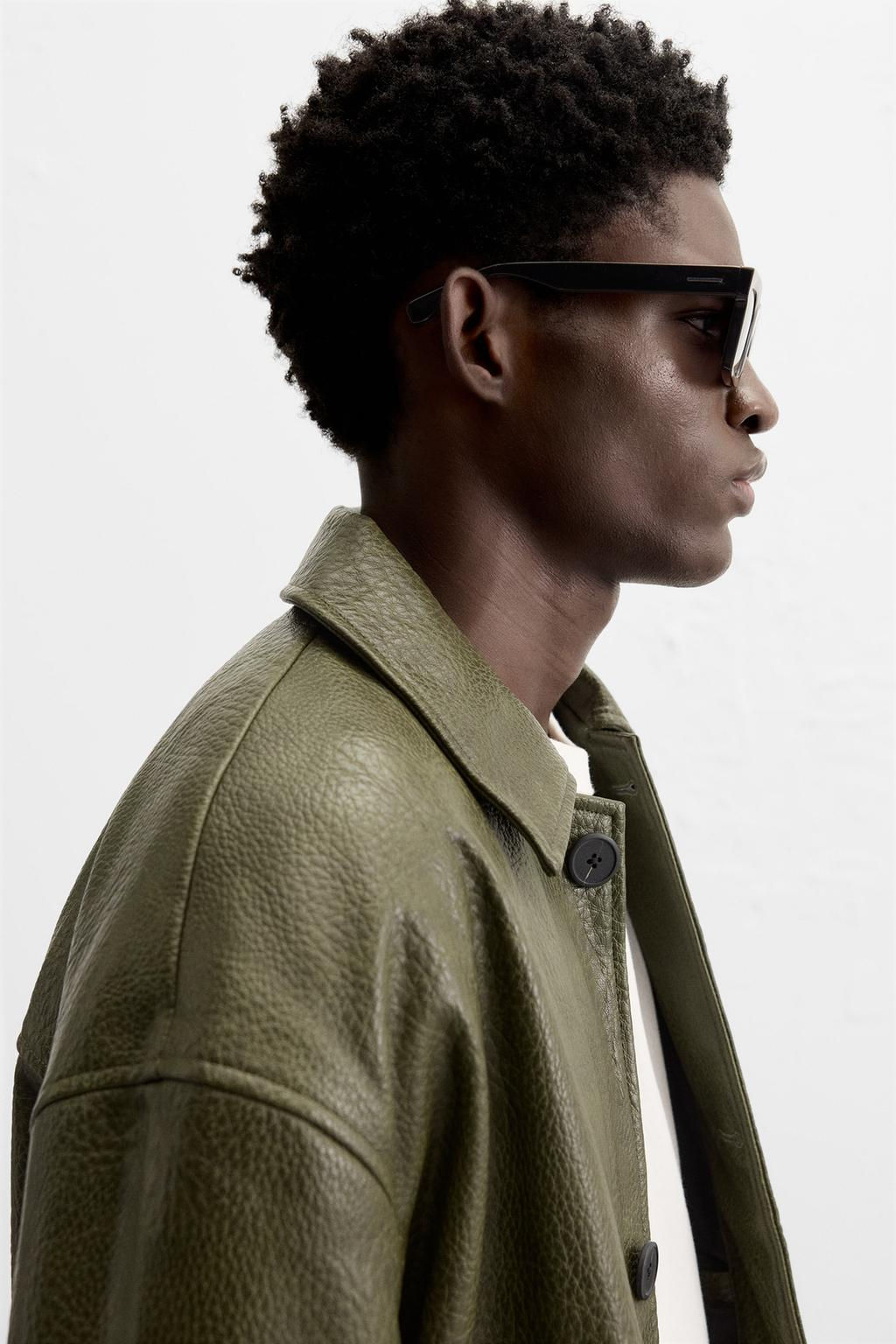 LEATHER EFFECT JACKET - Zara фото 15