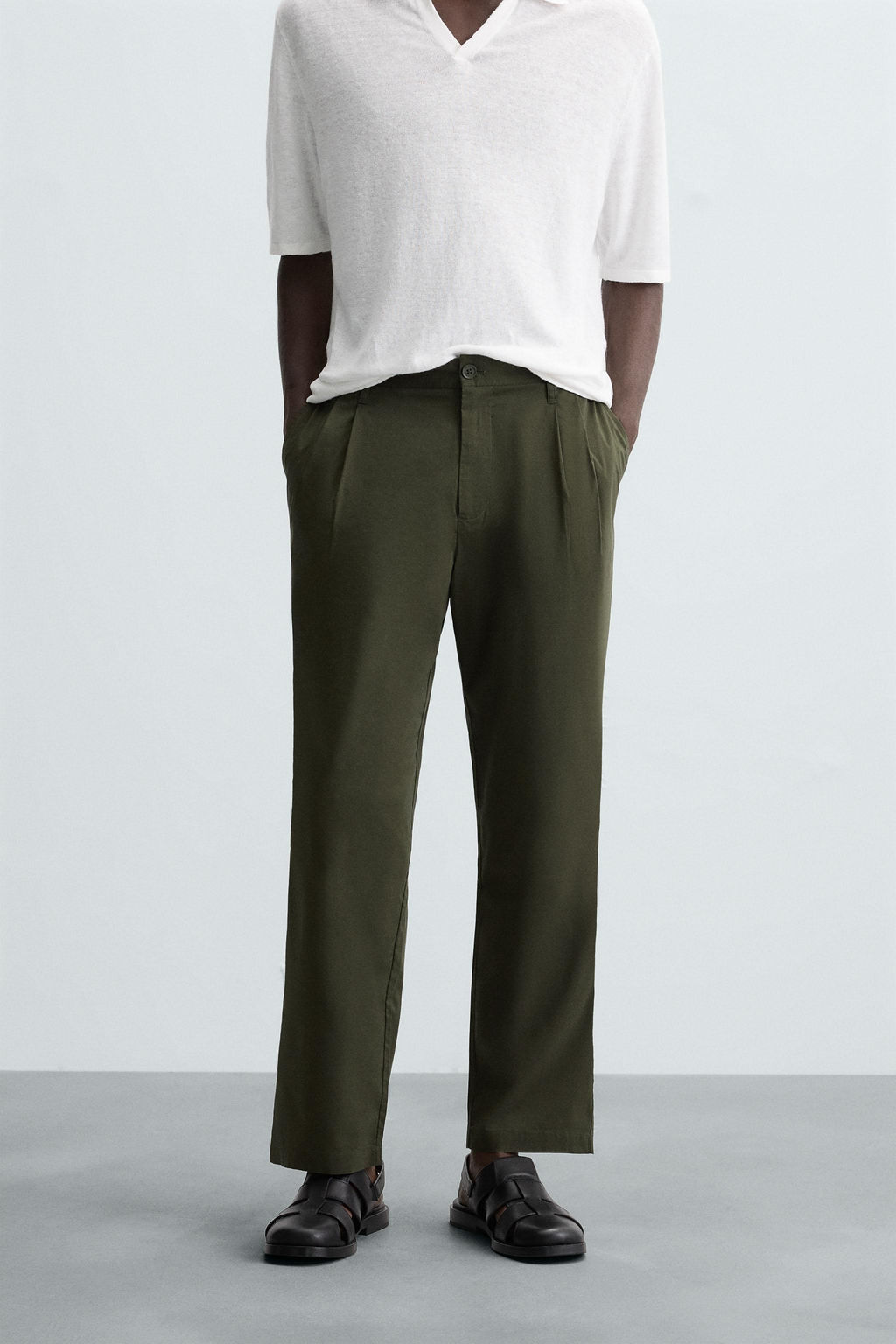 LIGHTWEIGHT RELAXED FIT TROUSERS - Zara фото 12