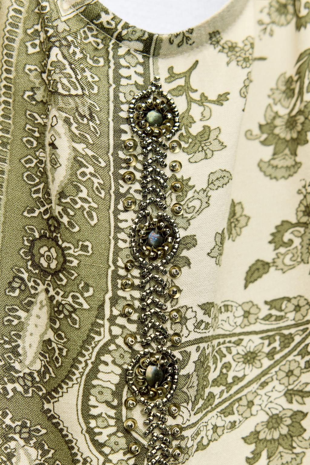 HALTER TOP WITH BEADING - Zara фото 7
