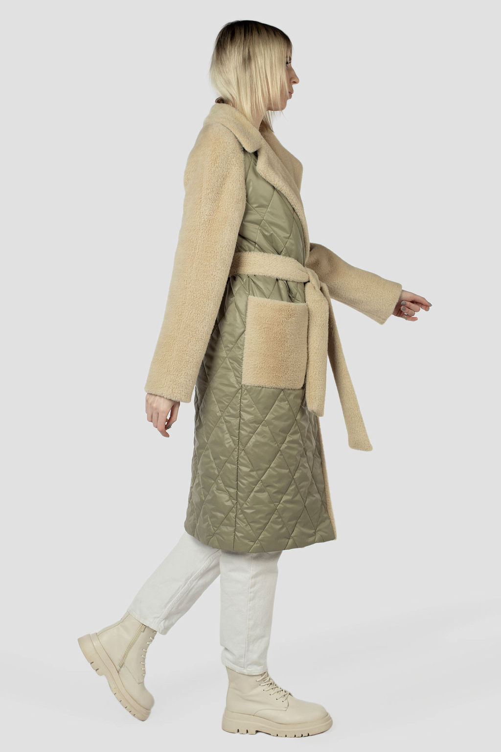 Пальто женское демисезонное (пояс) - El podio фото 12