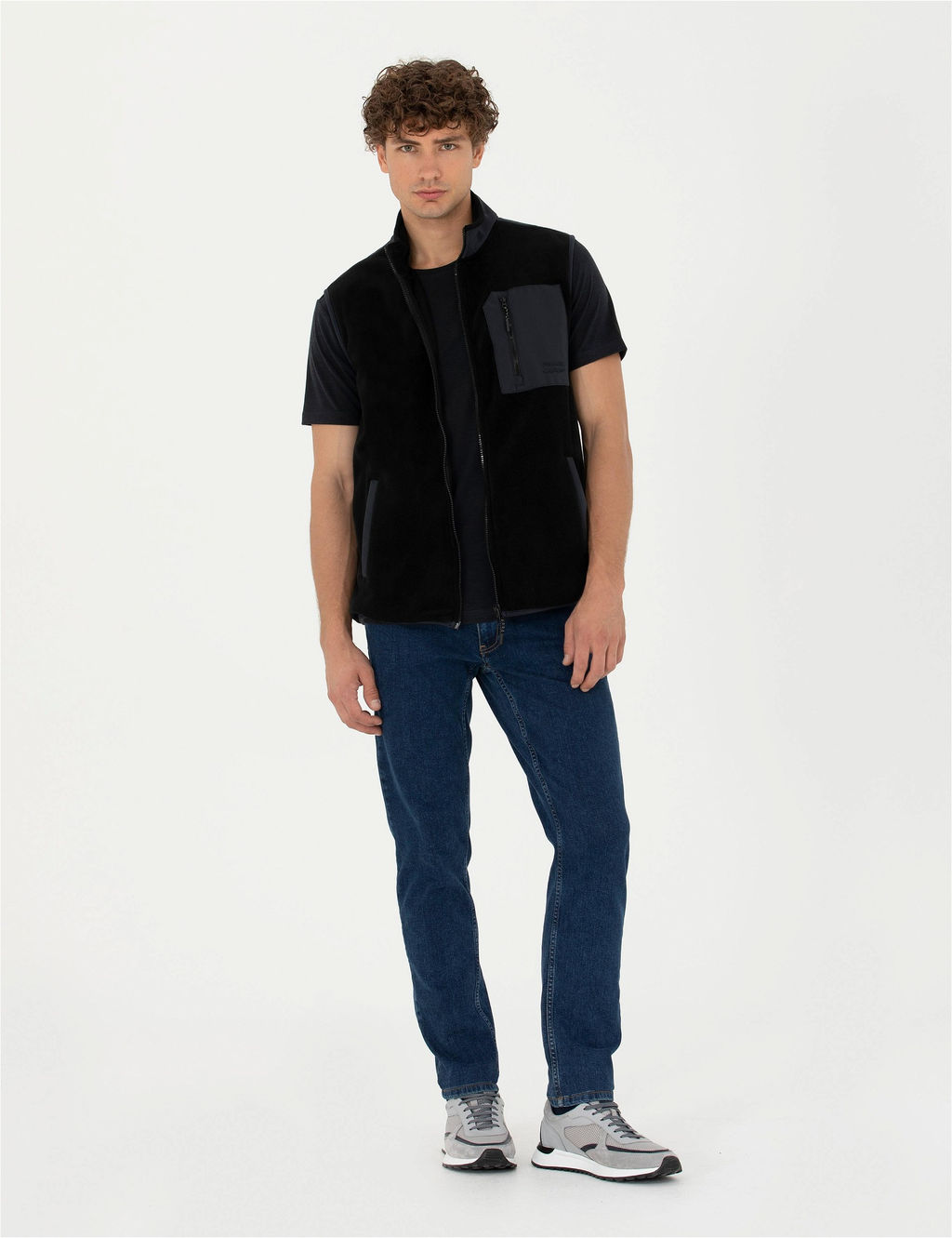 Siyah Regular Fit Polar Yelek - Pierre cardin фото 4