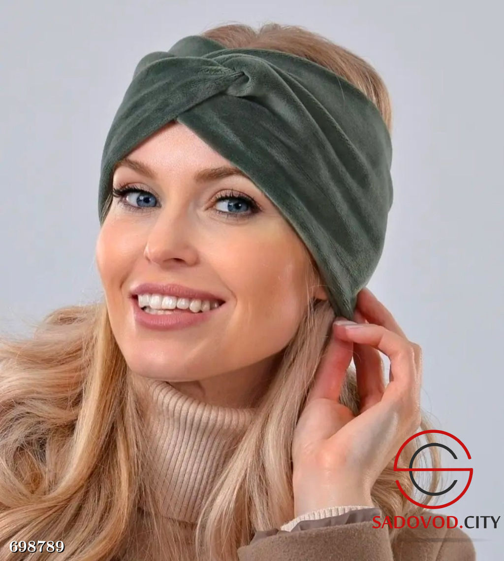 Велюровая повязка женская