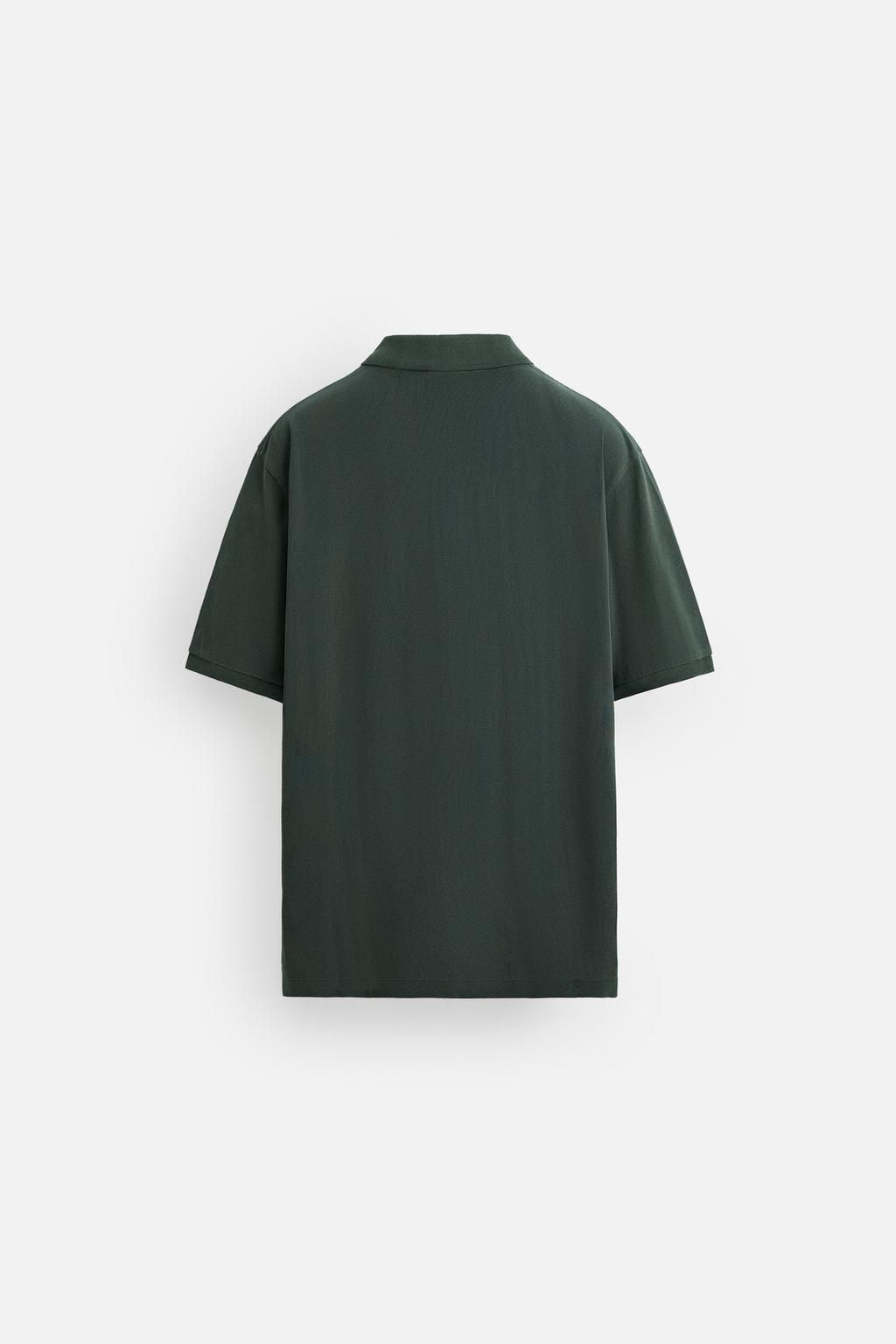 WASHED TEXTURED PIQUE POLO SHIRT - Zara фото 30