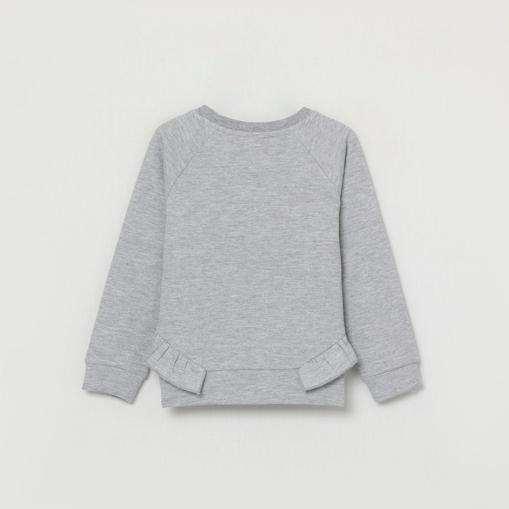 CRB wear/CWKG 62810-11-282 Джемпер модель свитшот для девочки, светло-серый меланж/Ex.Cherubino  фото 3