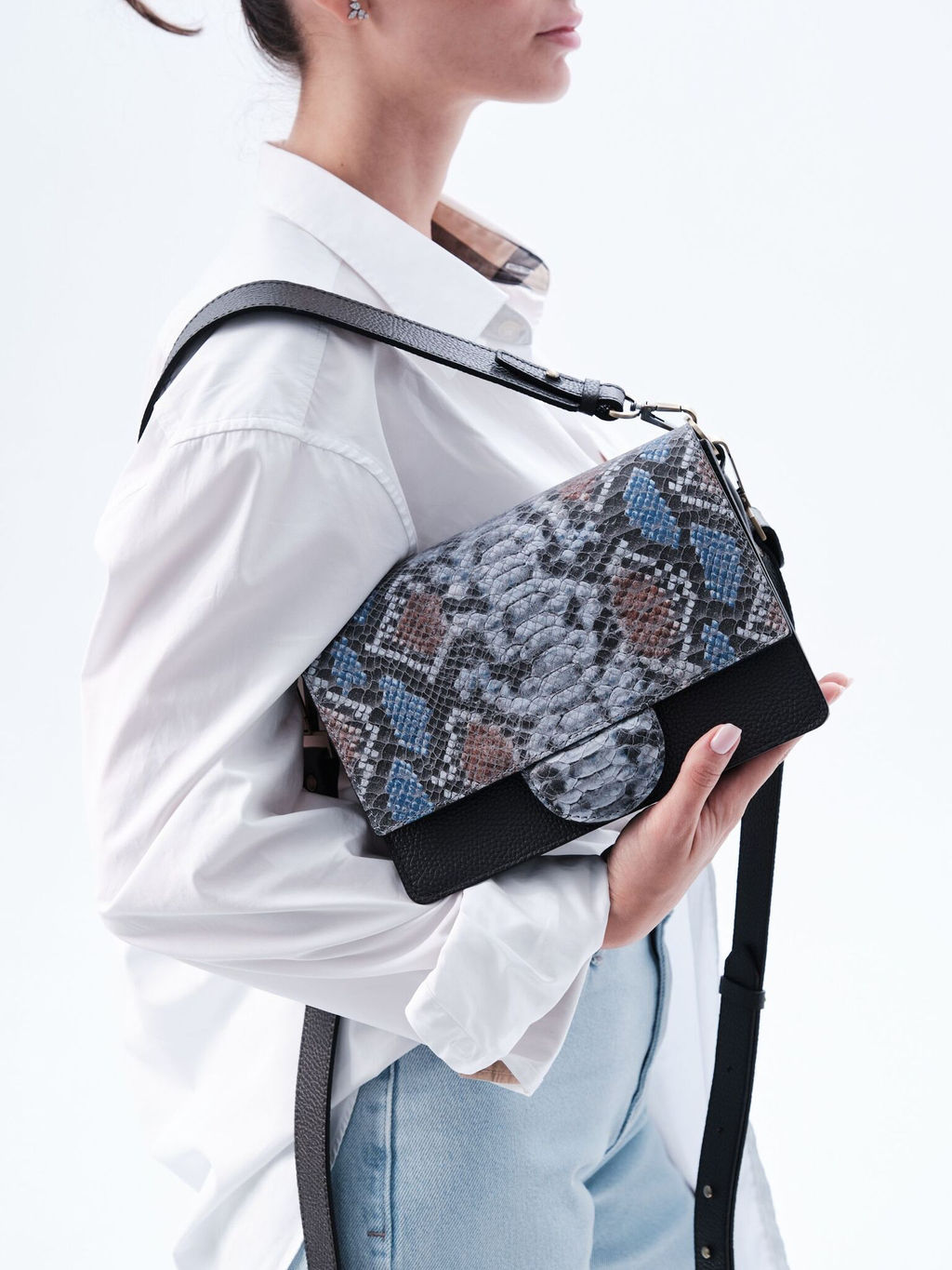 Сумка кожаная Deboro 30574 темный лес