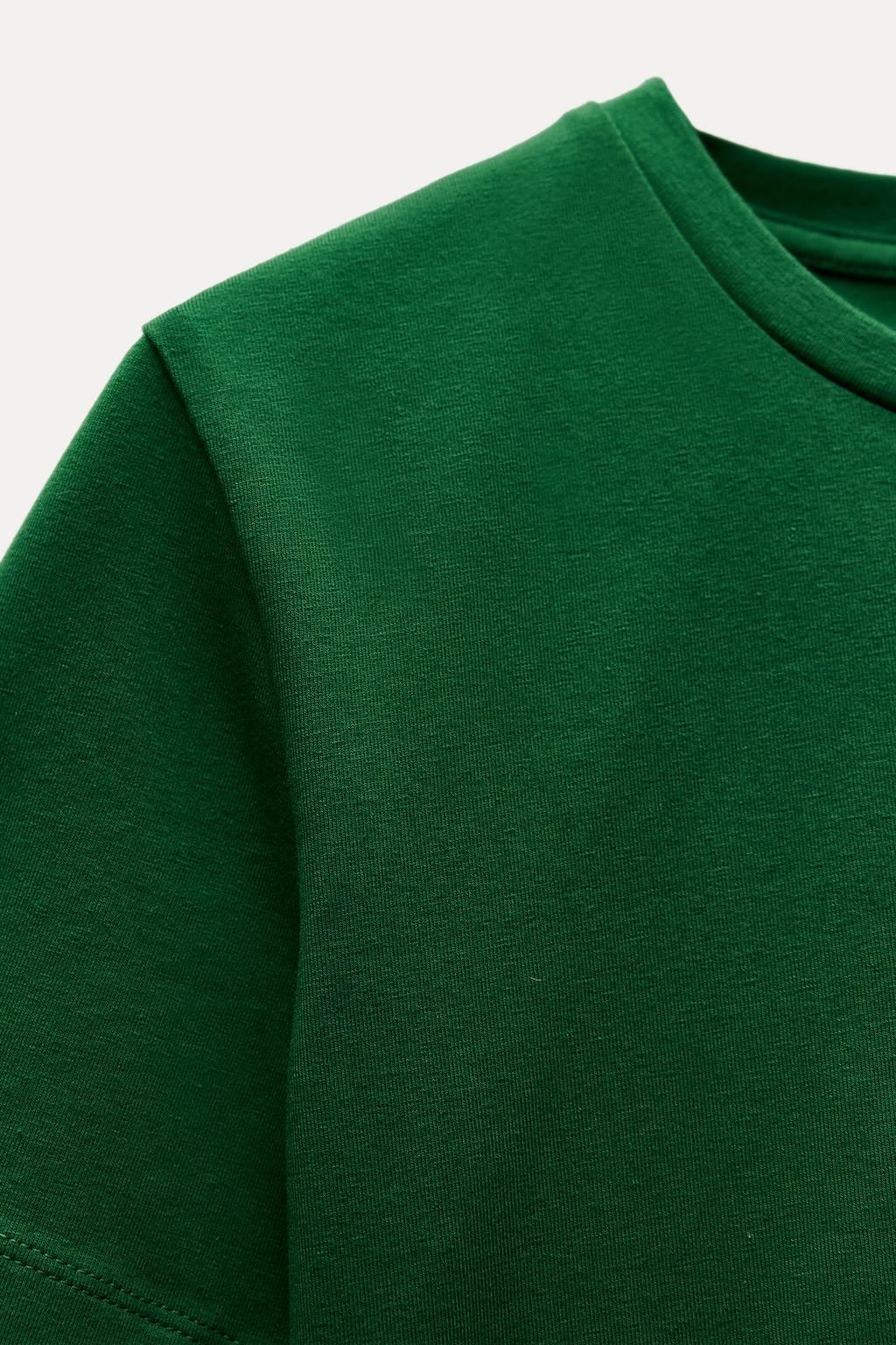 CROPPED STRETCH T-SHIRT - Zara фото 37