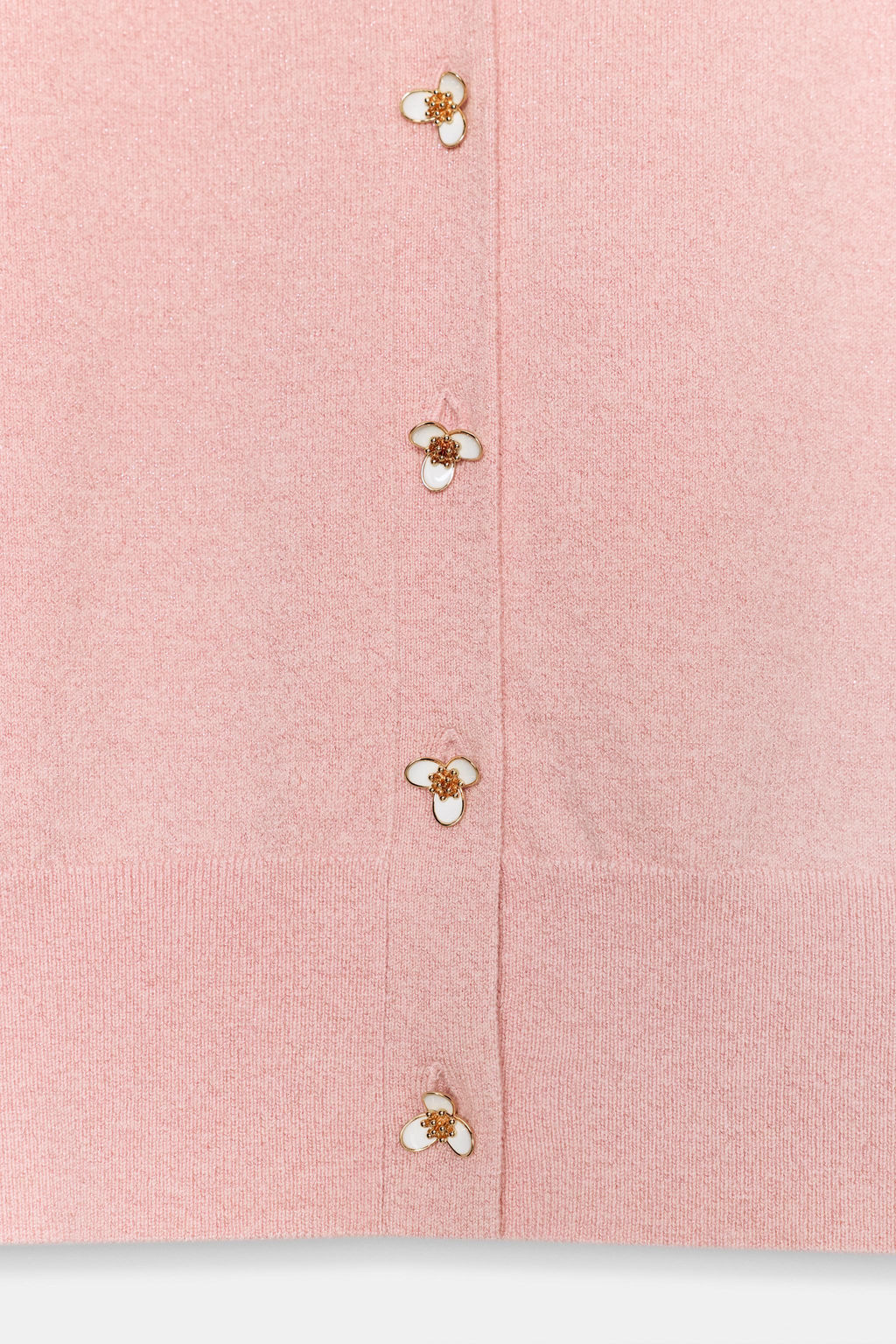 CARDIGAN WITH FLORAL BUTTONS - Zara фото 7