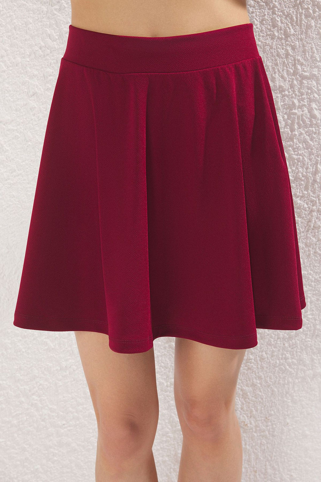 TRENDYOLMILLA Siyah Scuba Krep Skater Yuksek Bel Esnek Orme Etek TWOAW24ET00343 фото 3