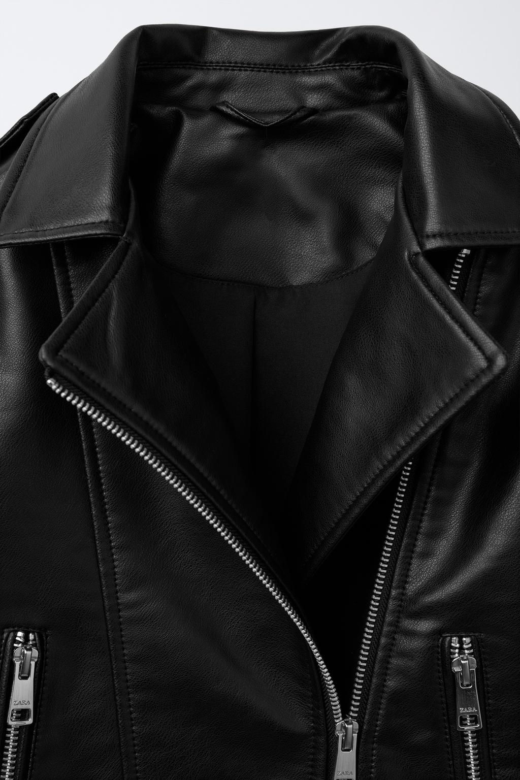 LEATHER EFFECT JACKET - Zara фото 3