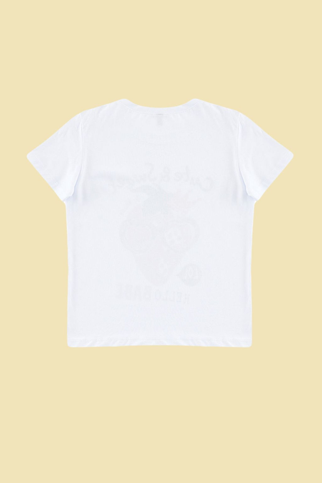 Beyaz K?z Cocuk %100 Pamuk Cilek Desenli Regular/Normal Kal?p K?sa Kol Orme T-Shirt TKDSS24TS00043 - Trendyolmilla фото 4