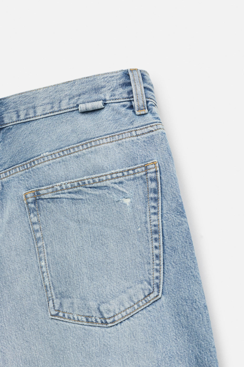 RIPPED BAGGY FIT DENIM BERMUDA SHORTS - Zara фото 9
