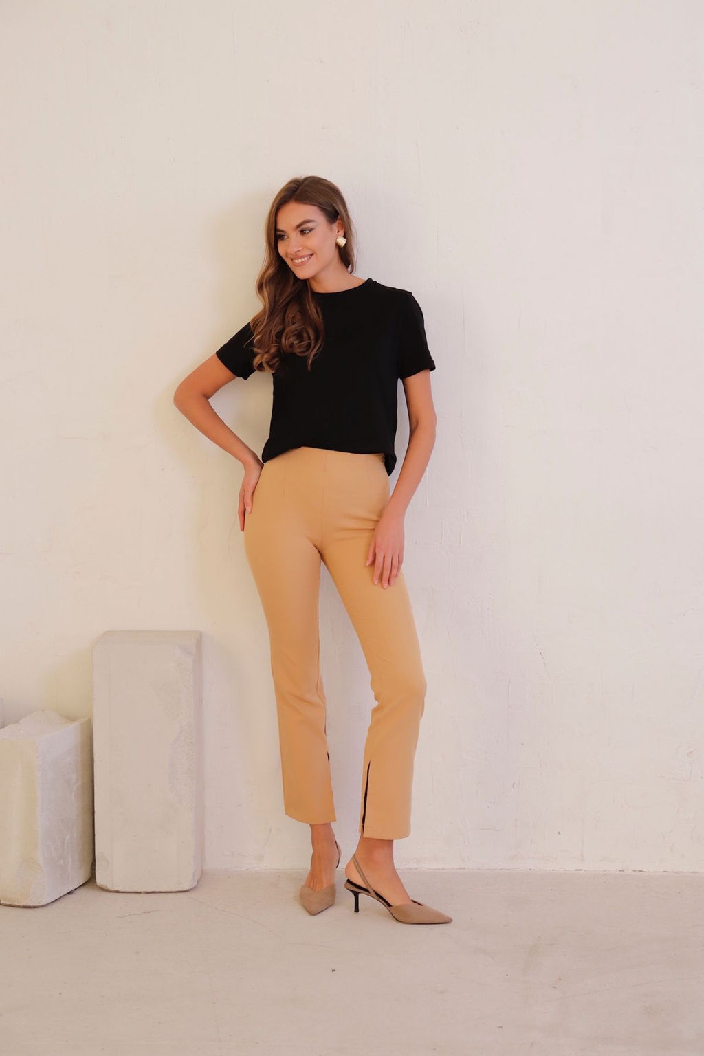 11177 Брюки песочные на невысокий рост - Martichelli фото 12