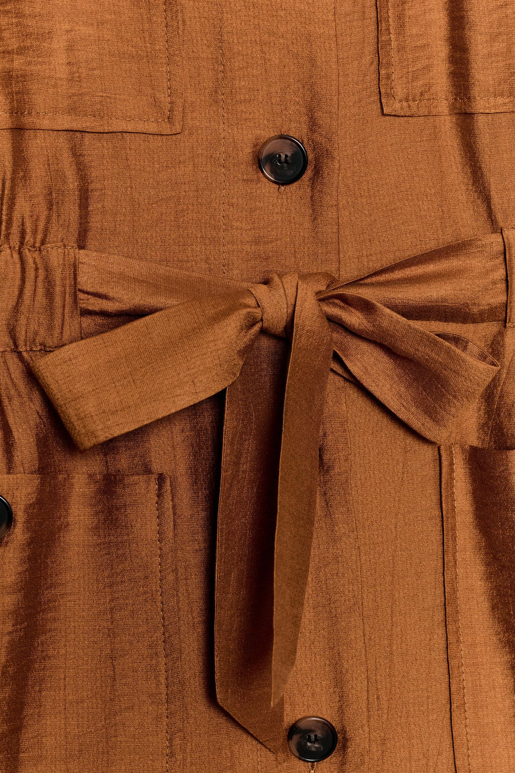 CHAQUETA SAFARI CON LINO CINTUR?N / Curry - Zara фото 9