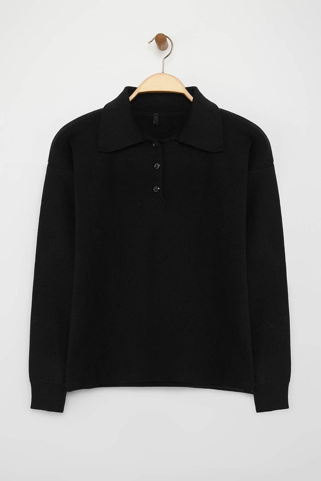 Wardrobe Essentials Lacivert Premium/Ozel Iplik Polo Yaka Triko Kazak | TWOAW26KZ00060 - Trendyolmilla фото 12