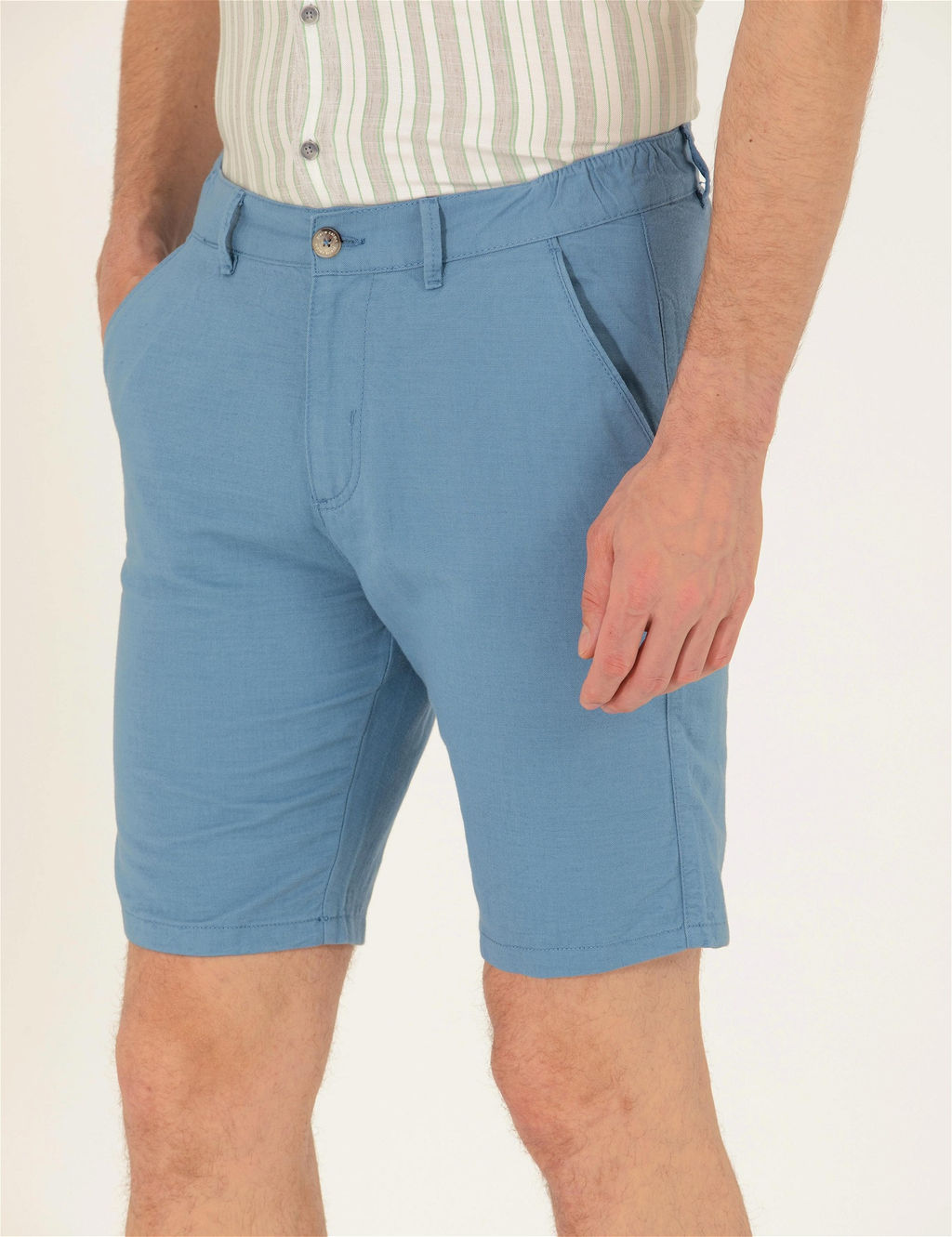 Koyu Mavi Slim Fit Bermuda _ort - Pierre cardin фото 5