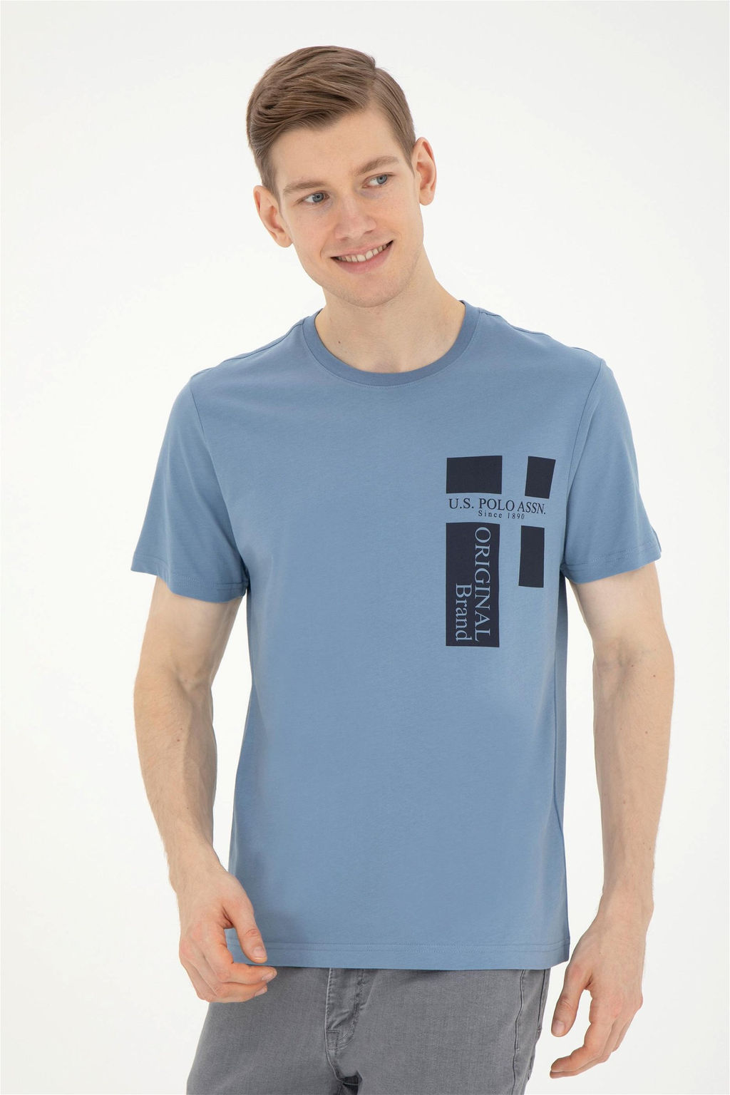 Мужская футболка цвета индиго - U.s. polo assn фото 3