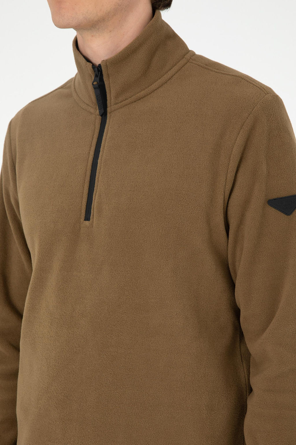 Мужской базовый свитшот цвета хаки Неожиданная скидка в корзине - U.s. polo assn фото 7