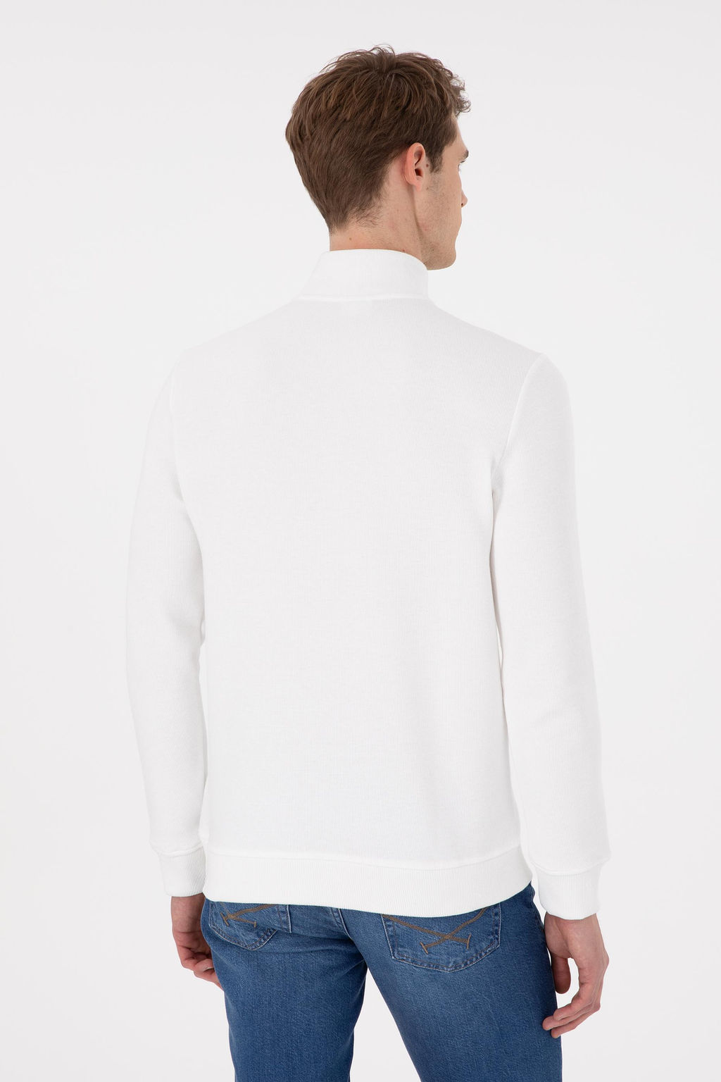 Мужской базовый свитшот цвета экрю Неожиданная скидка в корзине - U.s. polo assn фото 5