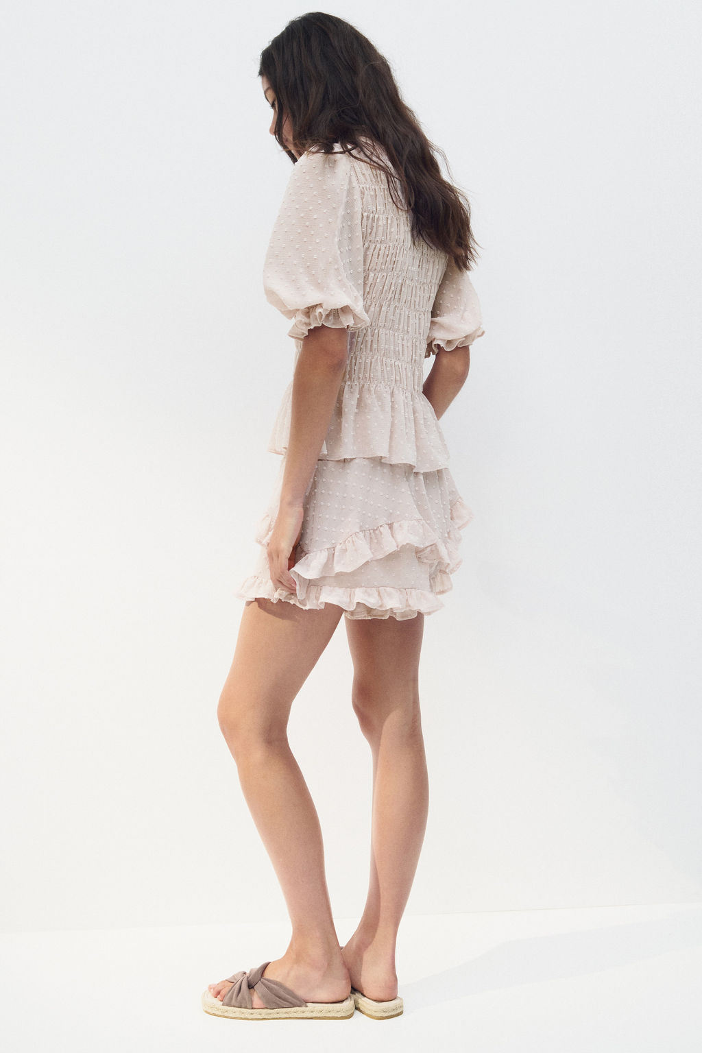 Falda pantal?n en plumeti con volantes - H&m фото 7