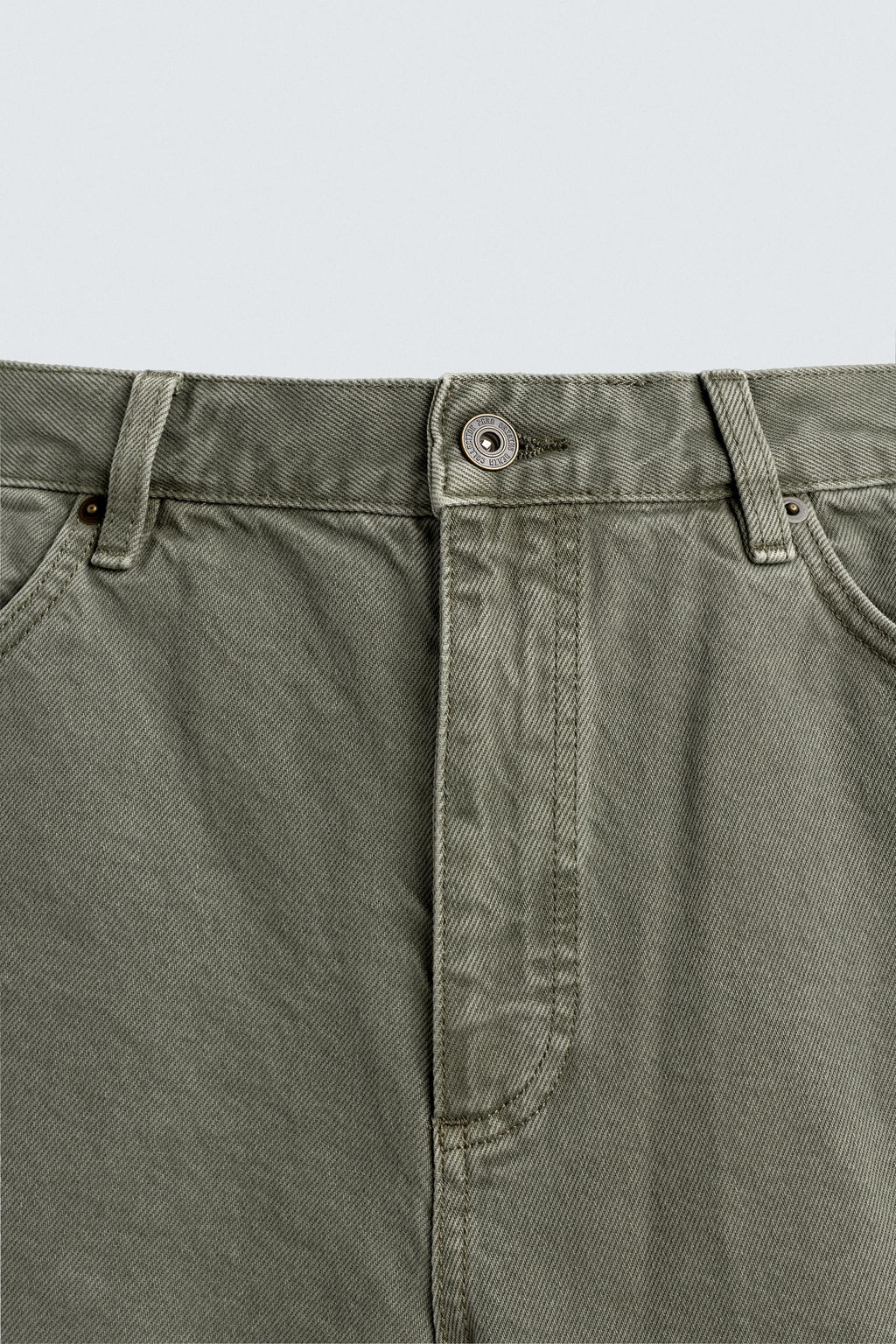 BERMUDA DENIM REGULAR FIT / Verde gris