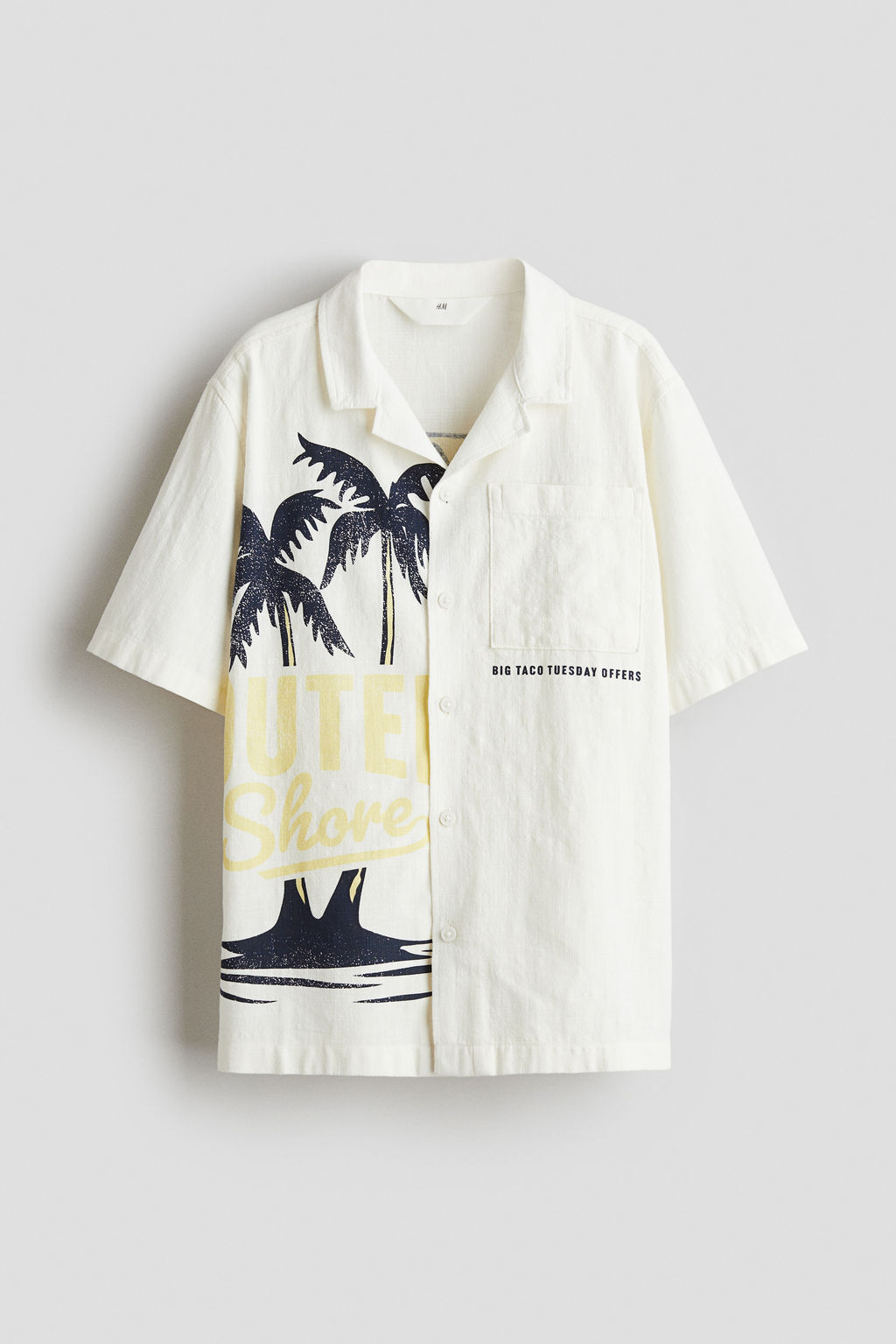 Camisa resort de algod?n - H&m фото 8