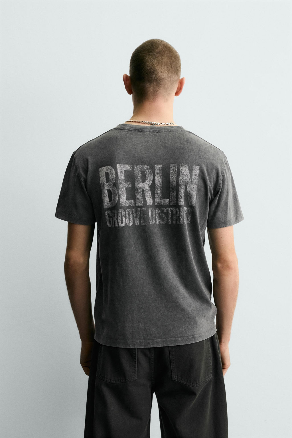 WASHED T-SHIRT WITH CONTRAST PRINTS - Zara фото 12