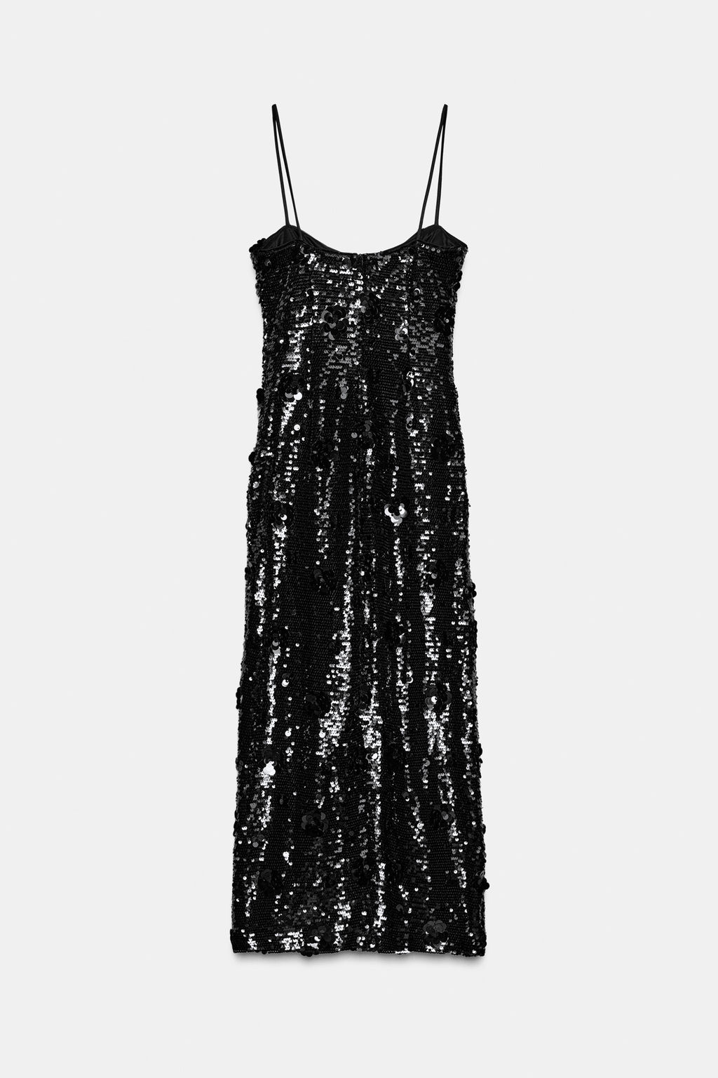 FLORAL SEQUIN MIDI DRESS - Zara фото 3