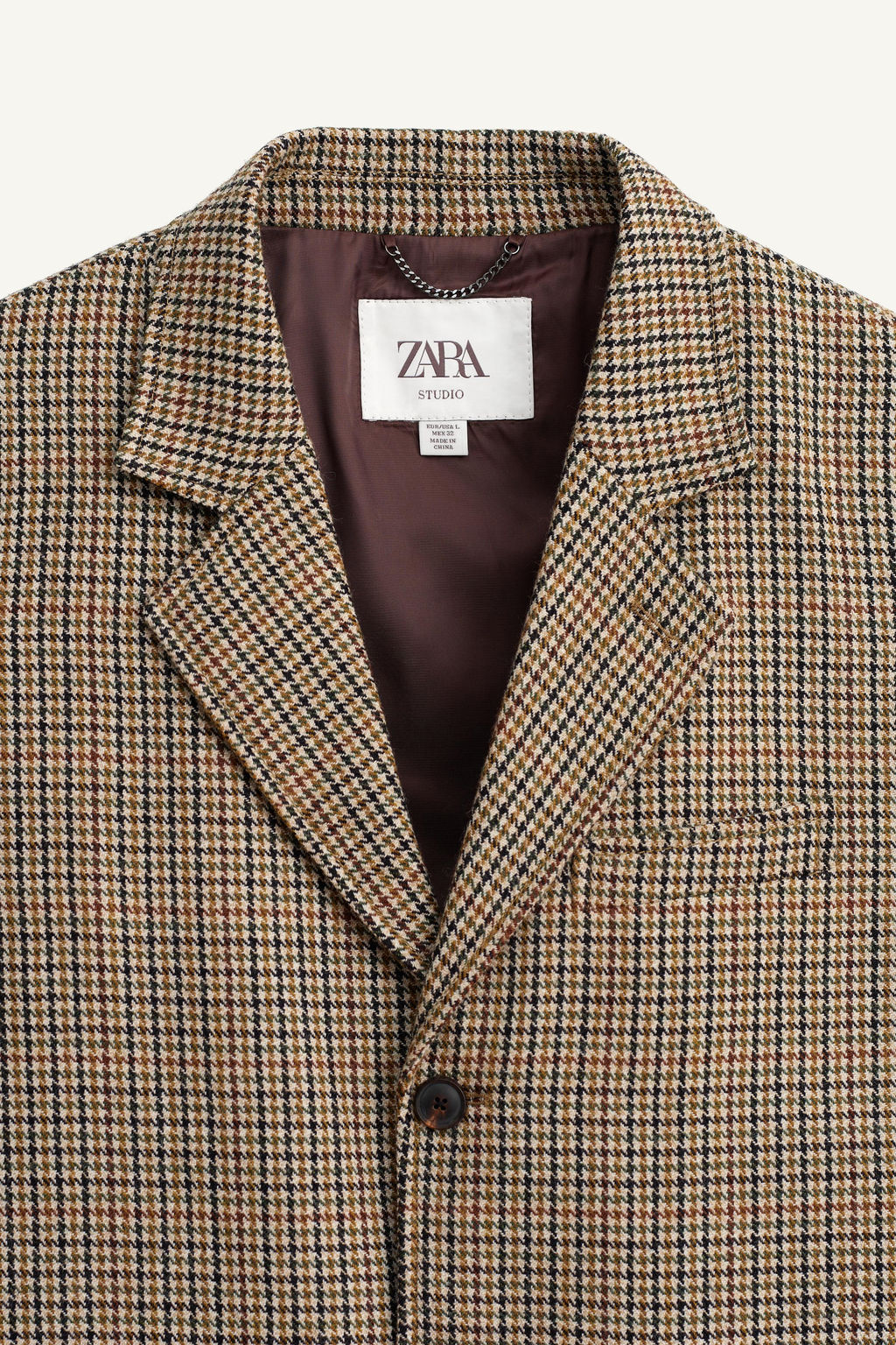 LIMITED EDITION CHECKED WOOL SUIT BLAZER - Zara фото 9