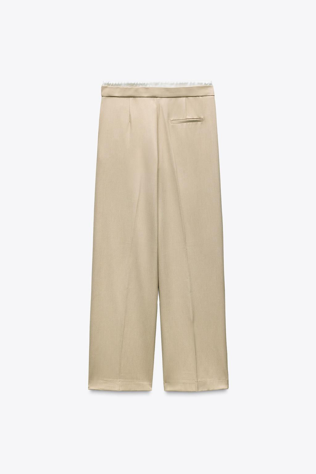 WIDE-LEG TROUSERS WITH DOUBLE WAISTBAND - Zara фото 35