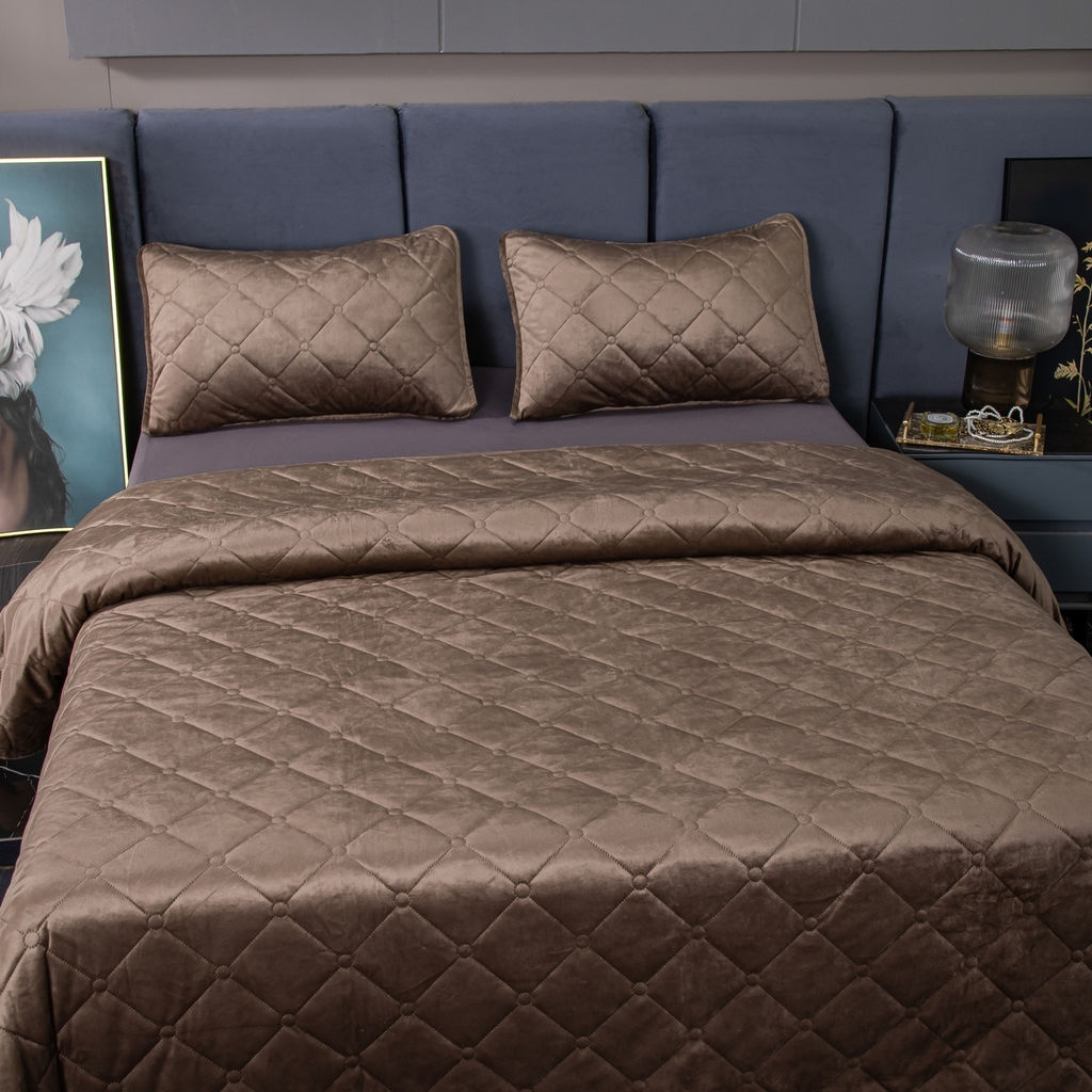 Велюровое покрывало ромб OVF041 240*260