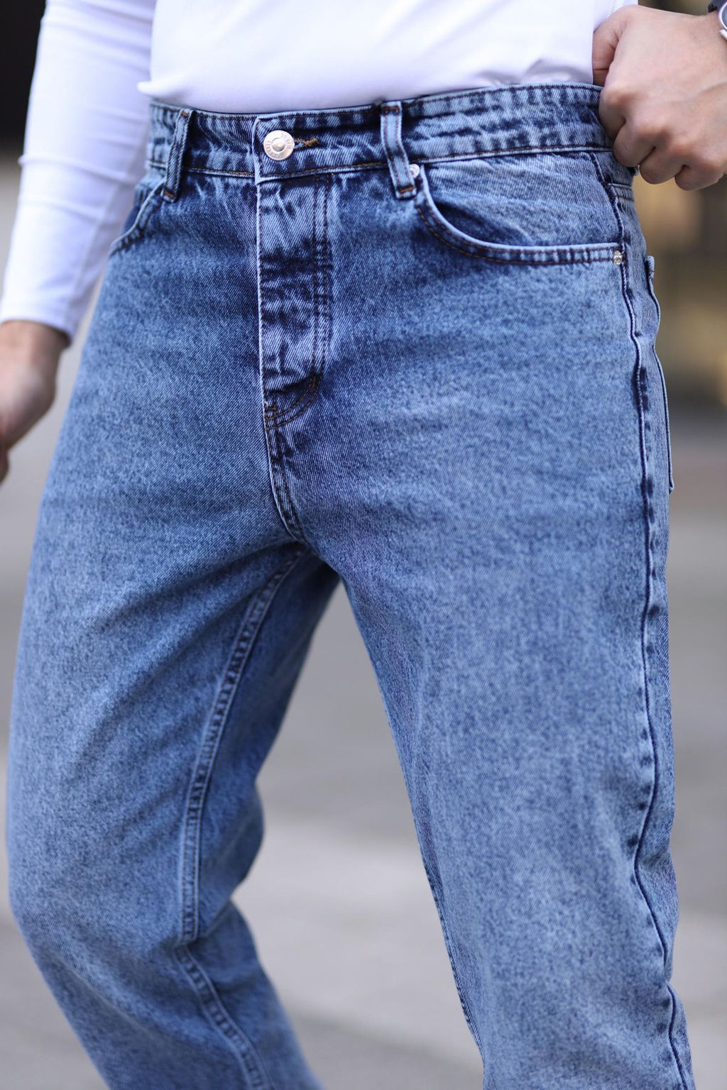 TRENDYOL MAN Ac?k Mavi Boyfriend Kot Pantolon Jeans TMNAW25JE00020 - Trendyolmilla фото 5