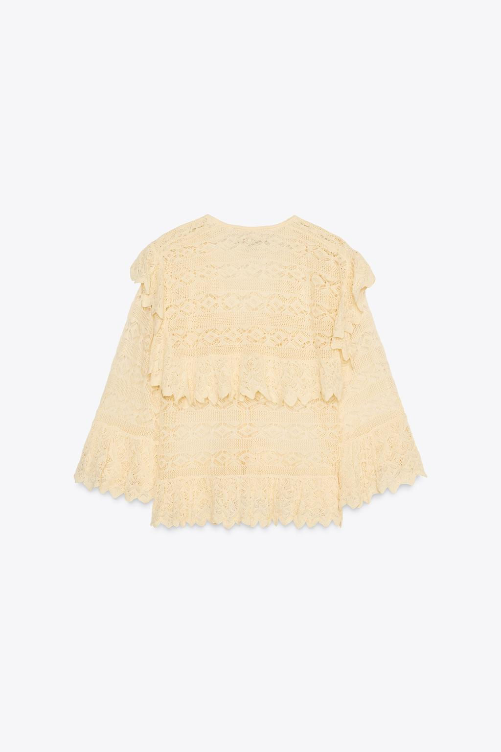 POINTELLE KNIT BLOUSE WITH RUFFLES - Zara фото 5