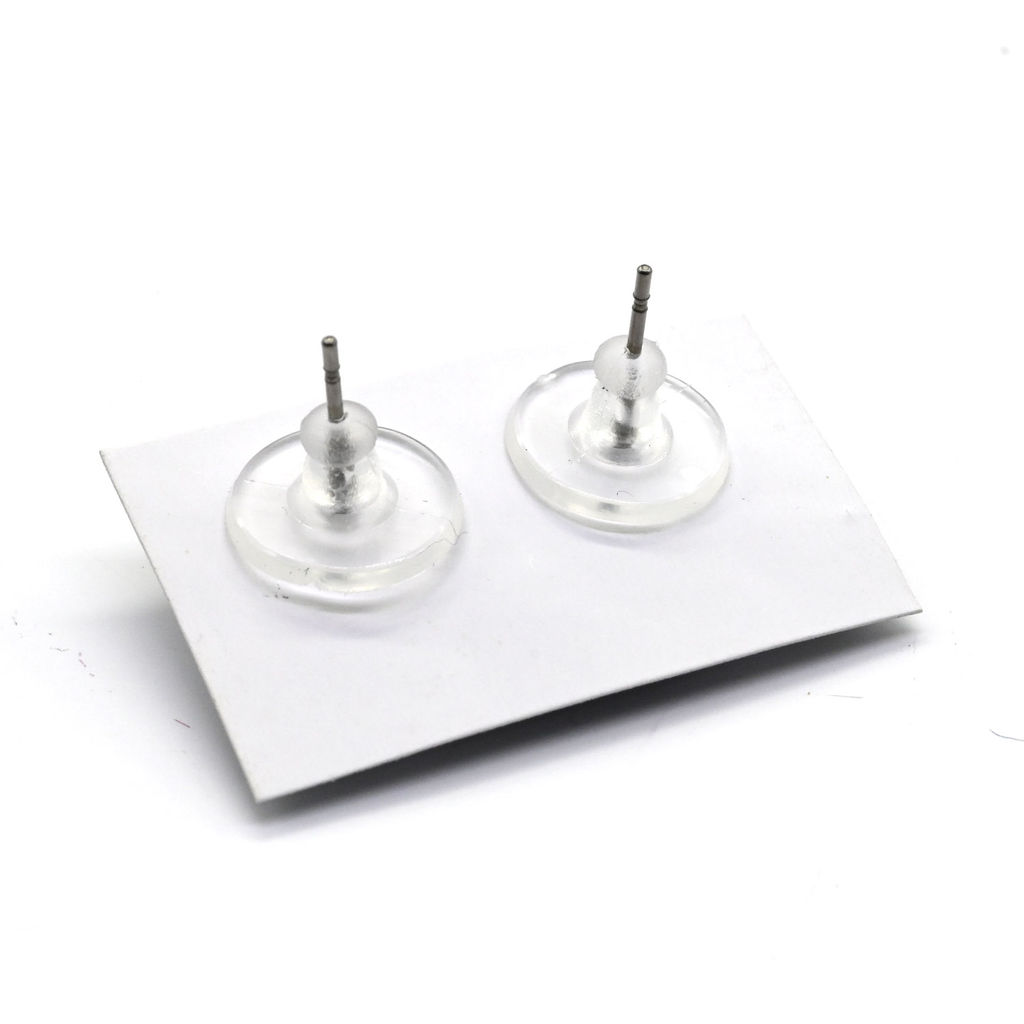 Серьги гвоздики (пусеты) из лазурита Афганского граненый квадрат 9,5*9,5*4мм.