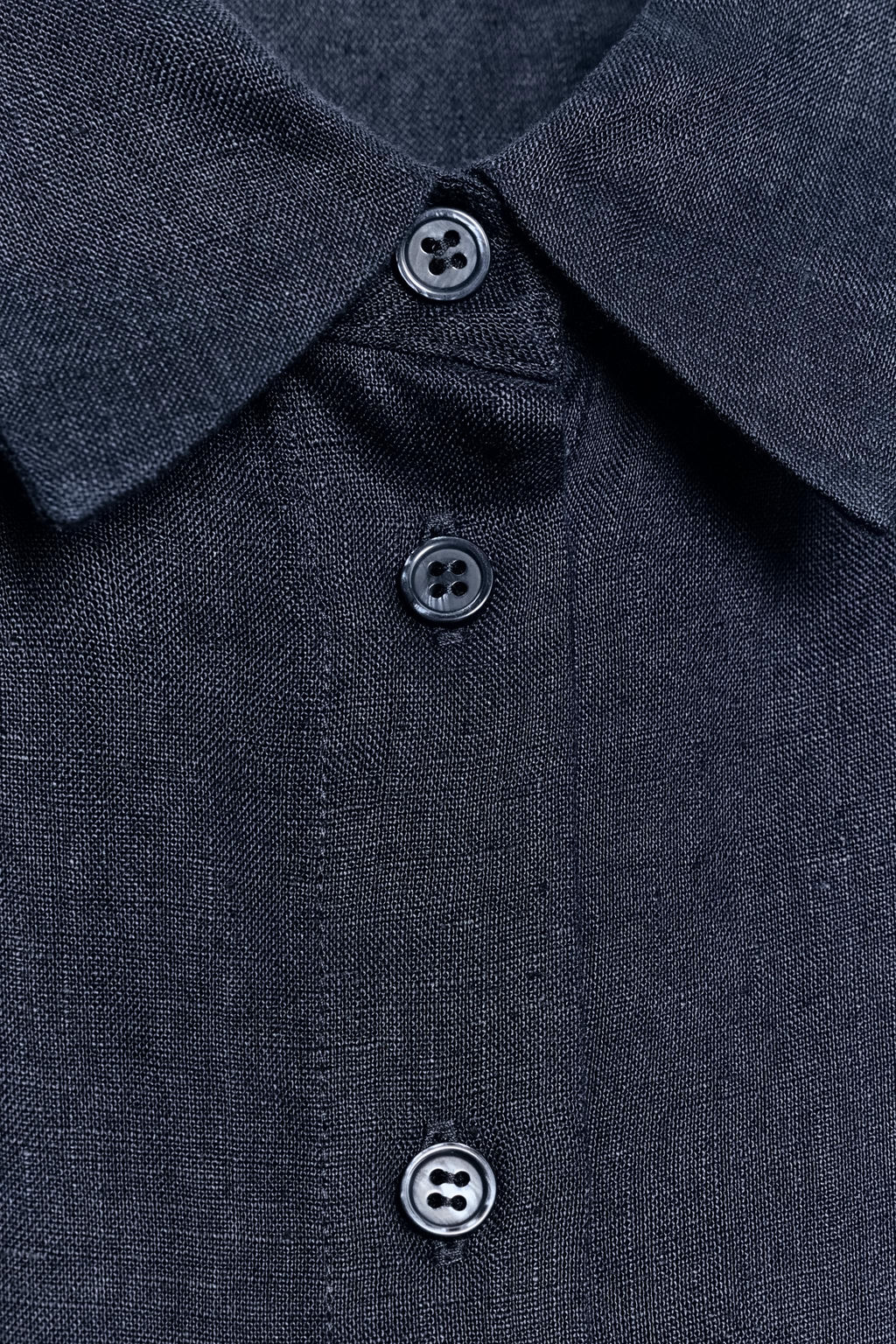 CAMISA LINO 100% ZW COLLECTION / Marino - Zara фото 6