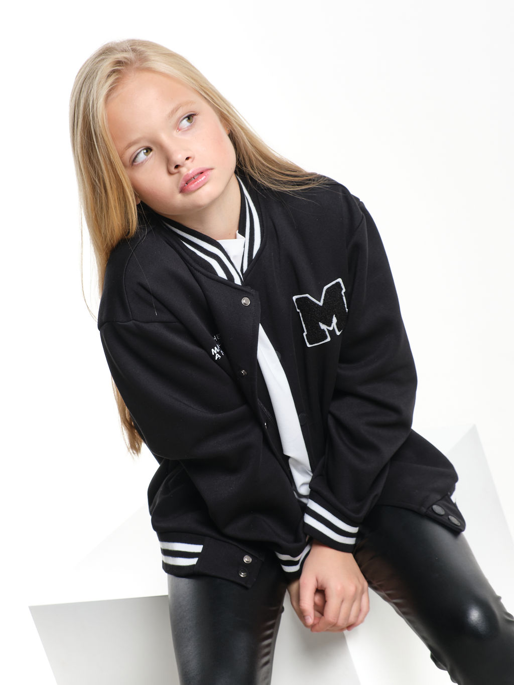 Бомбер (джемпер) 33-25015 черный - Mini maxi фото 9